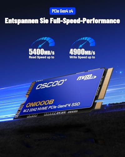 512GB NVMe SSD – M.2 2242 PCIe Gen4x4 Interne Solid-State-Drive, Bis zu 4800 MB/s Lesen & 2800 MB/s Schreiben, 3D NAND, Kompaktes Hochgeschwindigkeitsspeicher für Mini-PCs Bild 6