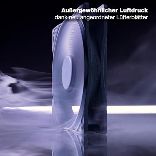 be quiet! Pure Wings 3 140mm PWM high-speed White Lüfter, innovativer Motor mit Close-Loop-Technologie, hohe Drehzahl, niedrige Mindestdrehzahl, optimierter Lüfterrahmen, außergewöhnlicher Luftdruck Bild 4