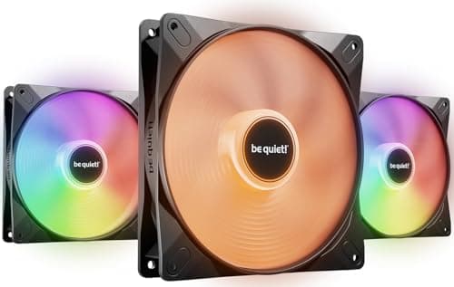 be quiet! Light Wings LX 140mm PWM Lüfter, Enthält 3 Lüfter, Beleuchteter Hub und mattierte Lüfterblätter, vielzählige Farben und Effekte, ARGB-Kabel mit Möglichkeit zur Reihenschaltung