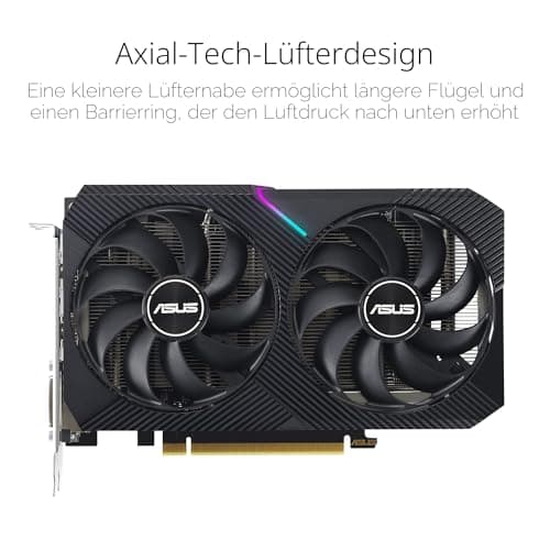 ASUS Dual GeForce RTX 3050 V2 OC Edition 8GB GDDR6 Gaming Grafikkarte (Nvidia RTX3050 V2, PCIe 4.0, HDMI 2.1, DisplayPort 1.4a, DUAL-RTX3050-O8G-V2) Bild 4