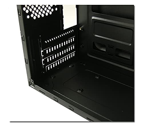 LC-POWER LC-2015MB | Micro-ATX Office PC Gehäuse | Mini-ITX kompatibel | 320 mm GPU | 2X USB 3.2 | 5,25" & 3,5" Schächte | Schwarz Bild 8