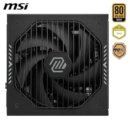 MSI MAG A1000GLS PCIE5 Netzteil, 1000 W, 80 Plus Gold, ATX 3.1, PCIe 5.1 GPU-Unterstützung, Native 12V-2x6, zweifarbiger 12V-2x6-Stecker, ATX-Netzteil, geprägte Mantelkabel Bild 6