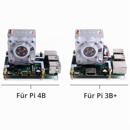 GeeekPi ICE Tower CPU Lüfter ICE Tower Lüfter für Raspberry Pi 4 Modell B & Raspberry Pi 3B + & Raspberry Pi 3 Modell B(Klar) Bild 8