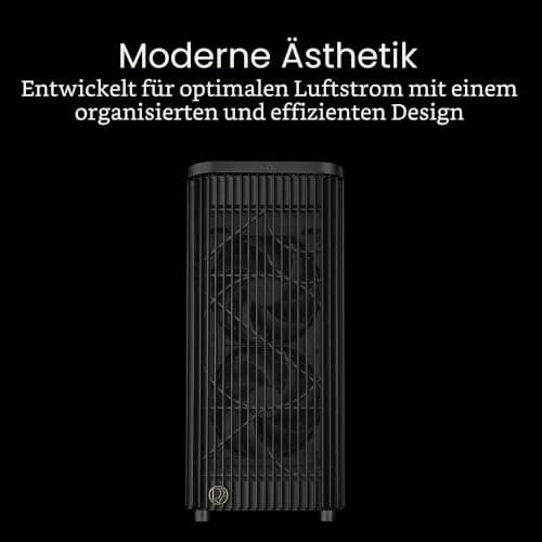 ASUS ProArt PA401 TG Panel Black ATX-PC-Gehäuse (Seitenwand aus gehärtetem Glas, 240-mm-Radiatorhalterung, 160x32-mm-Lüfter, abnehmbare Netzteilhalterung, rückseitige Kabelklemmen, Schwarz) Bild 4