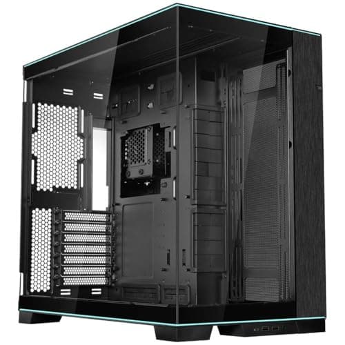 Lian Li O11D EVO RGB Schwarz | ATX PC-Gehäuse aus Stahl, Aluminium & Tempered Glass, 455 mm GPU, 420 mm Radiatoren, integrierte RGB-Beleuchtung Bild 4