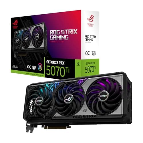 ASUS ROG Strix GeForce RTX 5070 Ti OC Edition 16GB GDDR7 Gaming Grafikkarte (Nvidia GeForce RTX5070 Ti DLSS 4, 3,2-Slot Design, PCIe 5.0, 3X DisplayPort 2.1b, 2X HDMI 2.1b)