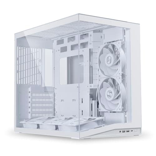 Lian Li O11 Dynamic Mini V2 Flow PC-Gehäuse Weiß | Kompakter ATX Midi-Tower mit Zwei-Kammer-Design, Tempered Glass und modularem Aufbau - 5 Lüfter vorinstalliert mit Lüftern Weiß Bild 4