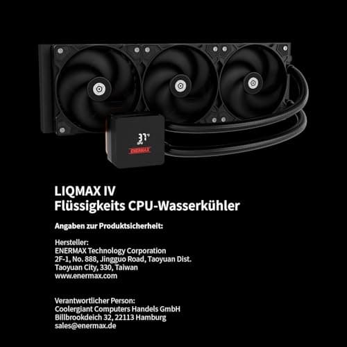 ENERMAX LIQMAX IV 120mm AIO CPU Wasserkühlung|Dual Chamber|TDP 320W+|Intel LGA 1851/1700/115x/2066| AMD AM5/AM4 |Digital Anzeige |1x 120 PWM Performance Flow Fan|ELC-LMIV120-SF Bild 4