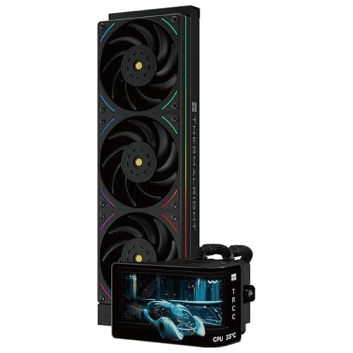 TR Wonder Vision 360 UB ARGB schwarz AIO CPU Liquid Cooler, für AM5 / Intel LGA1851 / 1700, gebogenes 3D-Display von 6,67 Zoll mit Auflösungen 2400 x 1080, Magnetpanel-Display BLACK Bild 2