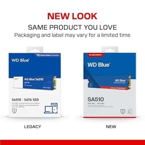 WD Blue SA510 SATA SSD 1 TB M.2 2280 (Lesen bis 560 MB/s, Schreiben bis 520 MB/s, Upgrade für PC/Laptop, dreimonatiges Probeabo von Dropbox Professional, Western Digital SSD Dashboard) Bild 3