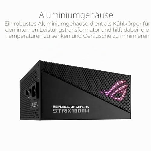ASUS ROG Strix 1000W Gold Aura Edition RGB Netzteil (1000 Watt, Aura Sync RGB Belechtung, 80+ Gold Zertifizierung, Axial-Tech Lüfter, ATX 3.0 Kompatibel, PCIe 5.0 Ready) Bild 4