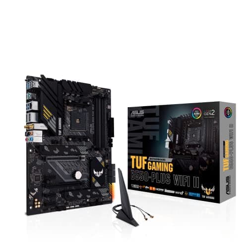 ASUS TUF Gaming B550-PLUS WiFi II AMD AM4 (3rd Gen Ryzen™) ATX Gaming Motherboard (PCIe 4.0, WiFi 6, 2,5 GB LAN, BIOS Flashback, USB 3.2 Gen 2, adressierbarer Gen 2 RGB Header und Aura Sync) Bild 2