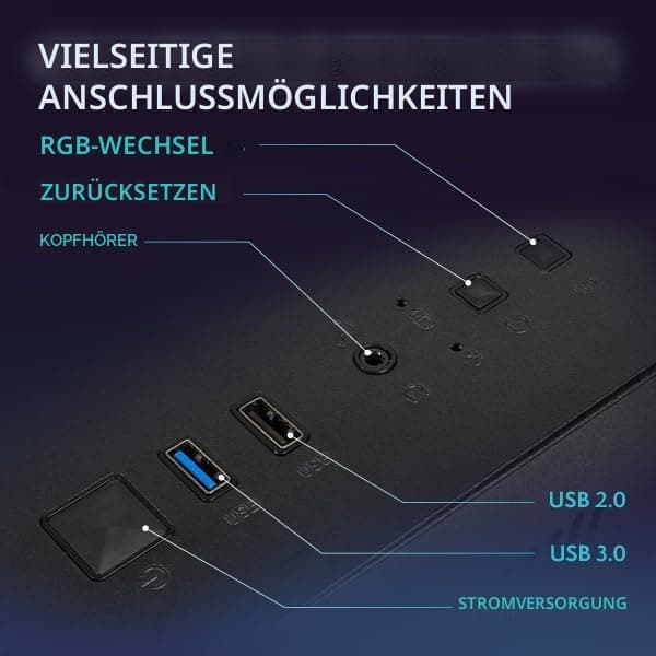 Vibox IX-554 Gaming PC • AMD Ryzen 7 9800X3D 8-Kern • Nvidia RTX 5070 12GB • 32GB RAM • 1TB SSD • Windows 11 • WLAN 6 + Bluetooth 5.4 • Noir RTX 5070 Schwarz Bild 8