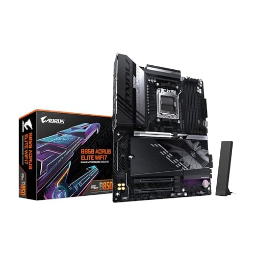 GIGABYTE B850 AORUS Elite WIFI7 AMD AM5 LGA 1718 Motherboard, ATX, DDR5, 3X M.2, PCIe 5.0, USB-C, WIFI7, 2.5GbE LAN, EZ-Latch, 5 Jahre Garantie