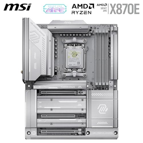 MSI MAG X870E Tomahawk MAX WiFi PZ Mainboard, ATX - Unterstützt AMD Ryzen 9000/8000 / 7000 Prozessoren, AM5 - DDR5 Memory Boost 8400+ MT/s (OC), PCIe 5.0 x16, M.2 Gen5, Wi-Fi 7, 5G LAN Bild 4