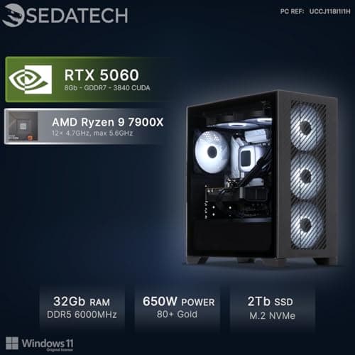 Sedatech Wasserkühlung Gaming PC • RTX 5060 | AMD Ryzen 9 7900X | 32GB DDR5 | 2TB SSD M.2 | WLAN 6E | BT 5.3 | Win 11 15) Ryzen 9 7900X - RTX5060 - 32Gb 05) Ryzen 9 7900X - RTX5060 - 32Gb Bild 4