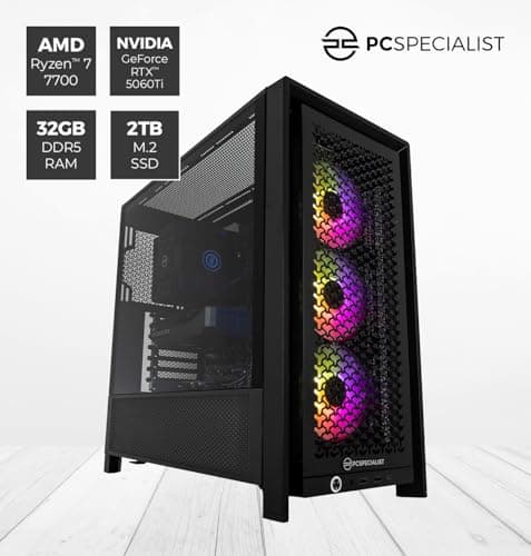 PCSpecialist Pro Gaming PC - AMD Ryzen 7 7700 3,80 GHz 8-Core, 32 GB DDR5 RAM, 8 GB GEFORCE RTX 5060 Ti, 2TB M.2 SSD, Windows 11 Ryzen 7 7700 RTX 5060 Ti Bild 4