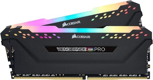 Corsair Vengeance RGB PRO 16GB (2x8GB) DDR4 Bis zu 3200MHz CL16 XMP 2.0 Enthusiast RGB LED-Beleuchtung Speicherkit - schwarz