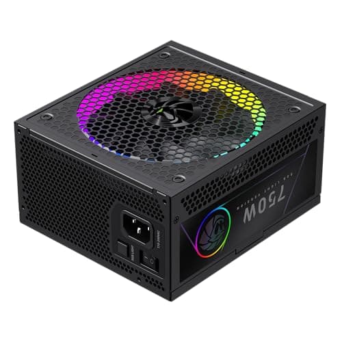 GAMEMAX RGB 750G Netzteil PC 750W Vollmodulares, 80 Plus Gold, LLC+DC‑DC, ARGB Sync, Japanische Kondensatoren, 140mm ARGB FDB Lüfter, 9 Schutzfunktionen, 10 Jahre Garantie, Schwarz 750W Schwarz Bild 6