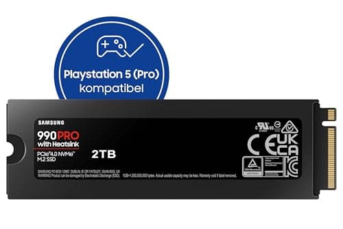 Samsung 990 PRO NVMe M.2 SSD mit Heatsink, 2 TB, PCIe 4.0, 7.450 MB/s Lesen, 6.900 MB/s Schreiben, Interne SSD für PC-/Konsolen-Gaming und Videobearbeitung, MZ-V9P2T0CW Bild 3