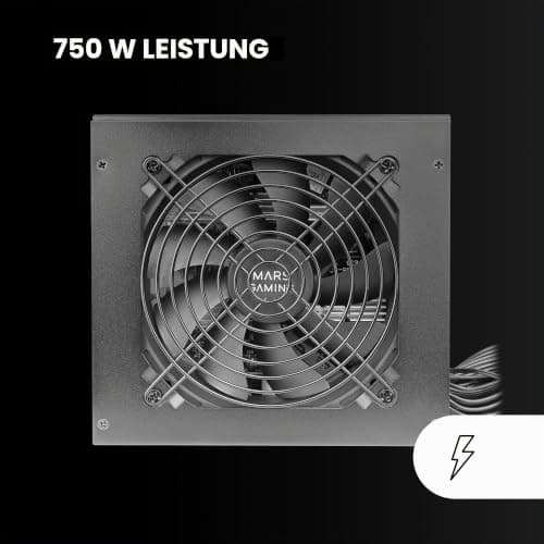 Mars Gaming MPB750S, ATX ARGB Netzteil 750W, 6 Jahre Garantie, 80Plus Bronze 230V EU, 90% Effizienz, 120mm AI-RPM Lüfter, ARGB MB Steuerung, DC-DC und SMD Technologien, Schwarz Bild 4