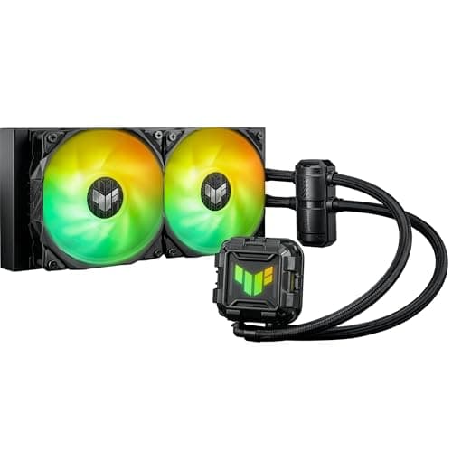 ASUS TUF Gaming LC II 240 ARGB All-in-One-Flüssig-CPU-Kühler (Aura Sync Beleuchtung, 2x TUF Gaming 120mm ARGB-Radiatorlüfter, schwarz)