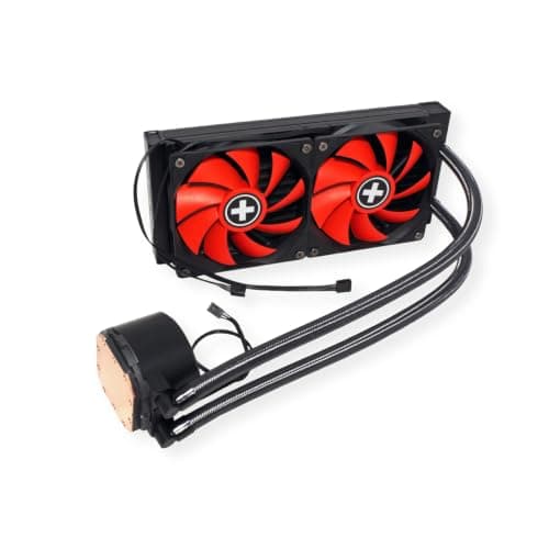 Xilence LQ240 AMD und Intel 240mm AiO Wasserkühlung, AM5/AM4, LGA 1700/2066/2011/1151/1150/1155/1156/1200, 300W TDP, leise 2x 120mm PWM Lüfter, für hohe Kühlanforderungen im Gaming/Streaming, schwarz Bild 5