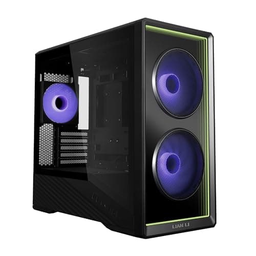 Lian Li Vector V150 PC-Gehäuse Schwarz | Micro-ATX Midi-Tower mit Back Connect, USB-C, Tempered Glass & ARGB Lüftern für Starke Kühlung & cleane Builds Bild 2