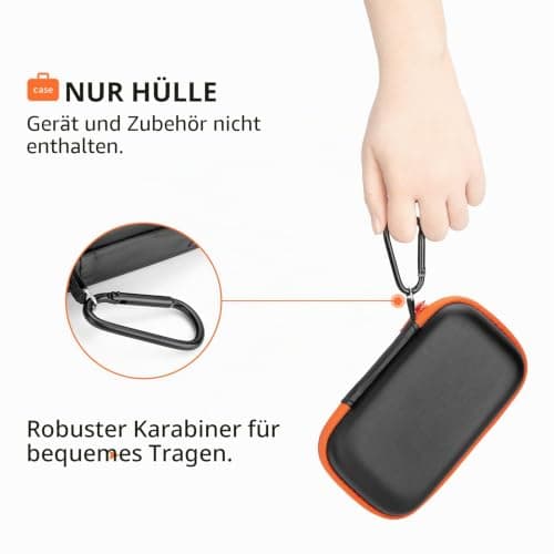 YINKE Schutzhülle für SanDisk Extreme/Pro, Crucial BX500/X8, WD My Passport, tragbar, SSD, Eva-Hartschale, Transporttasche Rot/Ausflug, einfarbig (Getaway Solids) Bild 8