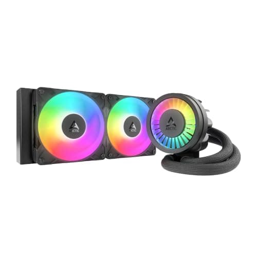 ARCTIC Liquid Freezer III Pro 240 A-RGB - AIO CPU Kühler, 2 x 120 mm Wasserkühlung, 38 mm Radiator, PWM-Pumpe, VRM-Lüfter, AMD AM5/AM4, Intel LGA1851/1700 Contact Frame - Schwarz Bild 4