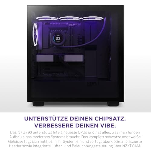 NZXT N7 Z790 Motherboard - N7-Z79XT-W1 - Intel Z790 Chipsatz (Unterstützt 12., 13., 14. Gen CPUs) - ATX Gaming Motherboard - Integriertes I/O Shield - WiFi 6E - Bluetooth - Schwarz Intel Z790 Chipset Schwarz Bild 6