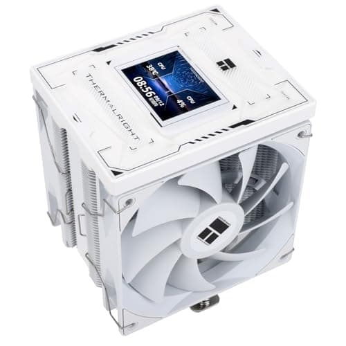 Thermalright Burst Assassin 120 Vision CPU-Kühler mit 6,1 cm (2,4 Zoll) 320 x 240 Auflösung IPS-Display, LCD-Bildschirm, Doppel-CPU-Lüfter, Computer-CPU-Luftkühlung für LGA1700/1851, AM4/AM5,6