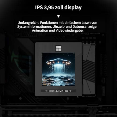 Thermalright Phantom Spirit 120 Vision EVO CPU-Kühler, PC-Kühlkörperkühler 7 Heatpipes, 3,95'' magnetischer Bildschirm mit 480x480 Auflösung, für AM4/AM5 und Intel LGA1700/1851/115x Bild 6