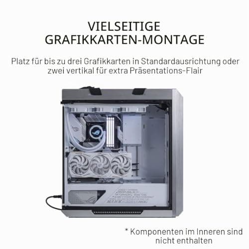 ASUS ROG Strix Helios White Edition Gaming Gehäuse (RGB, EATX/ATX, GPU, Aluminium, Aura Sync, 420mm-Radiatorunterstützung) weiß Bild 8