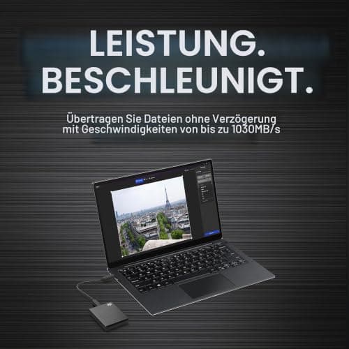 Seagate One Touch SSD 1TB, bis zu 1.030 MB/s, Android-App, Mylio Create 1 Jahr, Adobe Creative Cloud Foto-Abo 4 Monate, inkl. 3 Jahre Rescue Service, Schwarz, Modellnr. STKG1000400 1TB Schwarz Aluminium Bild 6