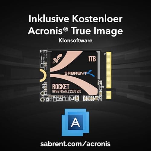 SABRENT 2230 M.2 NVMe Gen 4 1TB, Interne SSD 4750 MB/s Lesen, PCIe 4.0 X4, Internes Solid State Drive, kompatibel mit Steam Deck, Surface pro, PCs, NUCs und Laptops [SB-2130-1TB] Bild 6