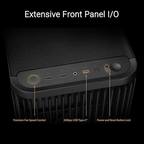 ASUS ProArt PA401 TG Panel Black ATX-PC-Gehäuse (Seitenwand aus gehärtetem Glas, 240-mm-Radiatorhalterung, 160x32-mm-Lüfter, abnehmbare Netzteilhalterung, rückseitige Kabelklemmen, Schwarz) Bild 8