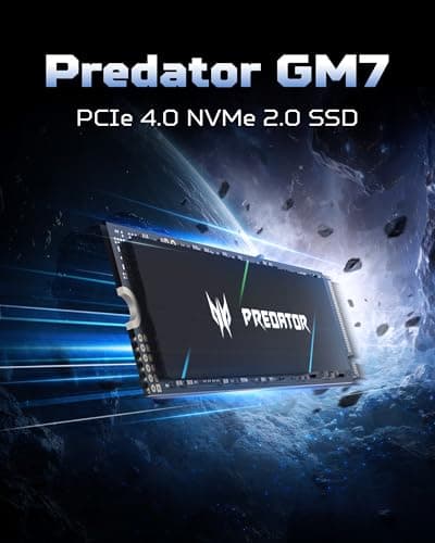 Acer Predator GM7 512GB M.2 NVMe SSD PCIe 4.0 - Lesegeschwindigkeit bis zu 7400 MB/s - Professionelle Interne Festplatte - Gaming Speicher Kompatibel mit PC, Laptop & PS5 Bild 4
