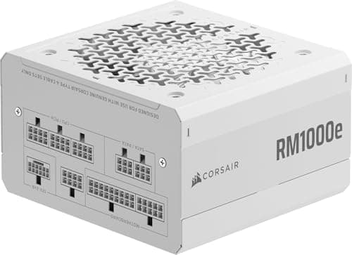 Corsair RM1000e (2025) Vollmodulares Low-Noise ATX-Netzteil mit 12V-2x6-Kabel - ATX 3.1 & PCIe 5.1 konform, Cybenetics Gold Effizienz, 105°C bewertete Kondensatoren, moderner Standby-Modus, Weiß RMe (2025) 1000 Watts weiß Bild 7