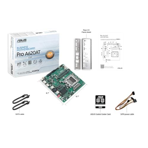 ASUS PRO A620AT-CSM Business Mainboard Sockel AMD AM5 (Thin Mini-ITX, PCIe 4.0 M.2, DDR5 SO-DIMM, Q-LED Core, COM Debug Header, Control Center Express) Bild 8