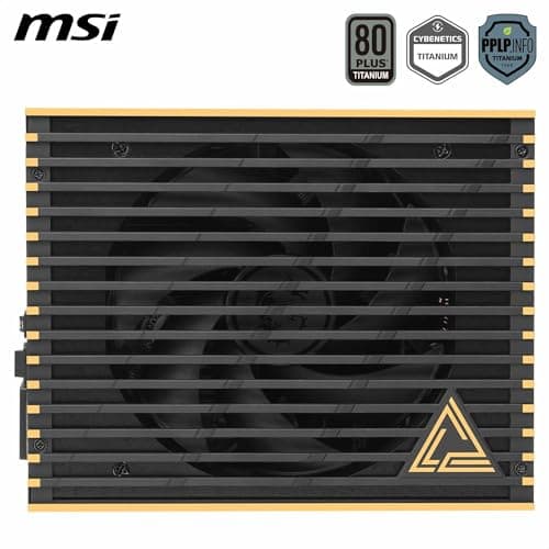 MSI MEG Ai1600T PCIE5 Netzteil - 1600 W, 80 Plus Titanium, ATX 3.1, PCIe 5.1 GPU-Unterstützung, Dual-Native 12 V-2x6, Kabel mit zweifarbigen 12 V-2x6-Anschlüssen, ATX-Netzteil, geflochtenes Kabel Bild 6