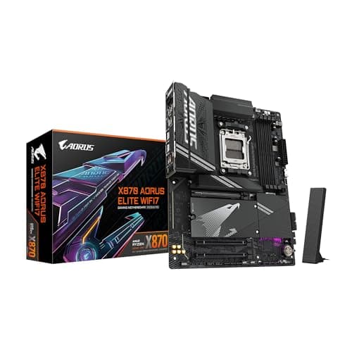 GIGABYTE X870 AORUS Elite WIFI7 Mainboard - Unterstützt AMD Ryzen 9000 CPUs, 16+2+2 Phasen VRM, bis zu 8000MHz DDR5 (OC), 3xPCIe 5.0 + 1xPCIe 4.0, Wi-Fi 7, 2.5GbE LAN, USB 4 Bild 2