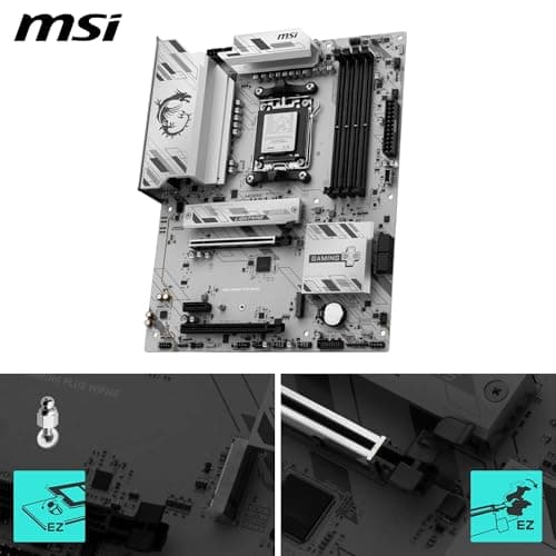 MSI B850 Gaming Plus WIFI6E Mainboard, ATX – unterstützt AMD Ryzen 9000/8000/7000 Prozessoren, AM5 – DDR5 Arbeitsspeicher Boost 8200+ MT/s (OC), PCIe 4.0 x16, M.2 Gen5, Wi-Fi 6E, 2,5G LAN Bild 6