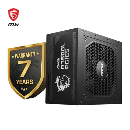 MSI MAG A750GL PCIE5 Netzteil, 750W, 80 Plus Gold vollmodular, ATX 3.0, unterstützt PCIe 5.0 GPU, 120mm FDB Lüfter mit dynamischen Kugellager, Full-Bridge LLC, Schwarze Flachkabel - 7 Jahre Garantie 750W PCIE5 Bild 4