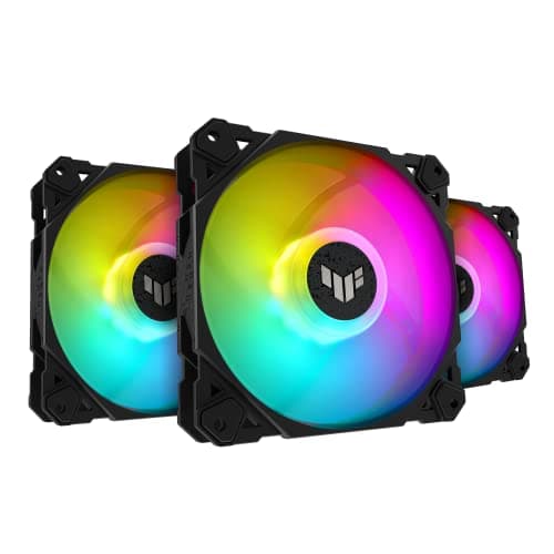 ASUS TUF Gaming TF120 ARGB-Gehäuselüfter 3IN1 mit ARGB Controller (3 Stück, Aura Sync, leiser Lüfter PWM Steuerung)