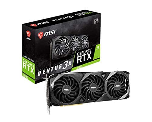 MSI GeForce RTX 3090 Ventus 3X 24G OC Gaming Grafikkarte - RTX 3090, 24GB GDDR6X, PCI Express Gen 4, DisplayPort v1.4a, HDMI 2.1, 4K Auflösung, Ray Tracing