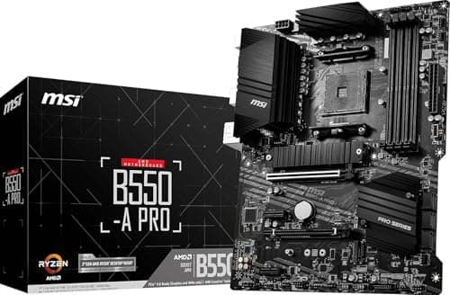 MSI B550-A PRO V1 ProSeries Motherboard (AMD Ryzen 5000, AM4, DDR4, PCIe 4.0, SATA 6Gb/s, M.2, USB 3.2 Gen 2, HDMI/DP, ATX) Bild 2