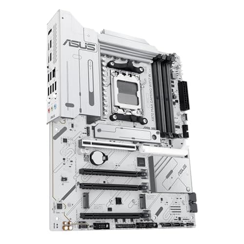 ASUS X870 MAX Gaming WIFI7W AMD AM5 ATX Motherboard, 8-lagige weiße PCB, 12+2+1 80A DrMOS, DDR5, PCIe 5.0 x16 Q-Release, 3X M.2, Wi-Fi 7 Q-Antenne, USB4® Type-C®, 2,5 GB LAN, BIOS Flashback™, Aura Bild 8