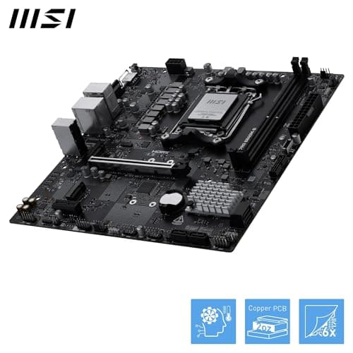 MSI PRO B840M-B Mainboard, mATX - Unterstützt AMD Ryzen 9000/8000 / 7000 Prozessoren, AM5 - DDR5 Memory Boost (8000+ MT/s OC), PCIe 4.0 x16, M.2 Gen4, 2.5G LAN Bild 8