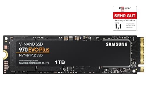 Samsung 970 EVO Plus NVMe M.2 SSD, 1 TB, PCIe 3.0, 3.500 MB/s Lesen, 3.200 MB/s Schreiben, Interne SSD für Gaming und Grafikbearbeitung, MZ-V7S1T0BW Bild 4
